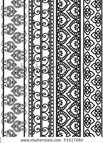 Henna Borders, Henna Inspired Boders - Very Elaborate And Easily ...