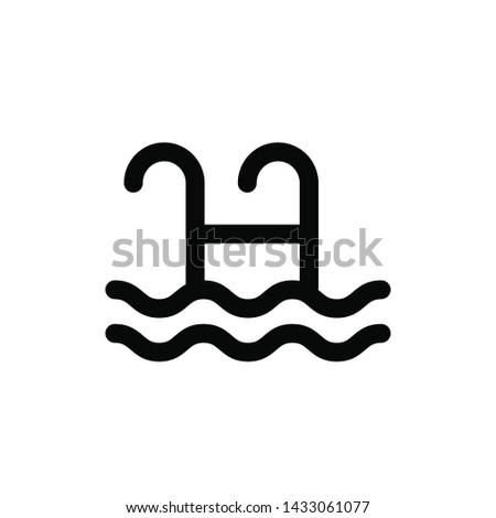 Swimming Pool Ladder vector icon
