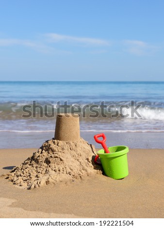 beach holiday sand castle by the sea hot summer fun