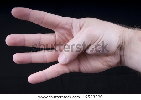 four fingers on black