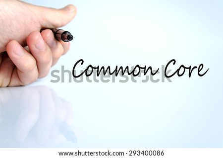 Pen in the hand isolated over white background and text concept