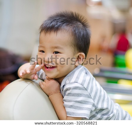Bangkok, Thailand - July 19, 2015 : An unidentified Asian boy smiling at Bumrungrad International Hospital Bangkok, Thailand