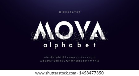 Abstract digital modern alphabet fonts. Typography technology electronic dance music future creative font. vector illustraion Foto stock © 