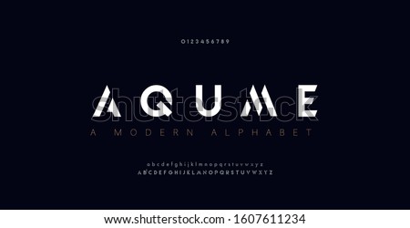 Abstract digital modern alphabet fonts. Typography technology electronic dance music future creative font. vector illustration Foto stock © 