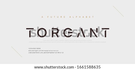 Abstract minimal modern alphabet fonts. Typography technology electronic digital music future creative font. vector illustration