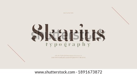 Elegant modern alphabet letters font. Classic Lettering Minimal Fashion Designs. Typography modern serif fonts regular decorative vintage concept. vector illustration