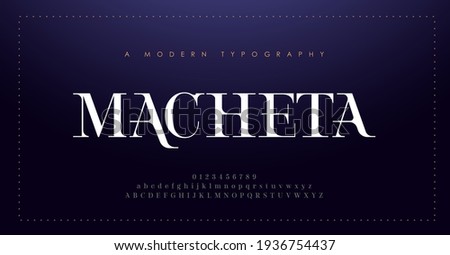 Elegant alphabet letters font and number. Classic Lettering Minimal Fashion Design. Typography modern serif fonts decorative vintage concept. vector illustration