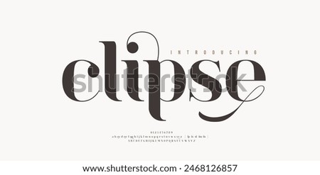 Elegant alphabet letters font logo. Typography luxury classic lettering serif italic fonts decorative wedding vintage retro logos. vector illustration