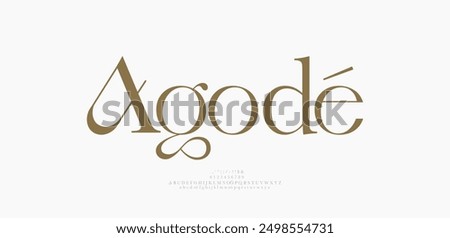 Beauty Luxury font alphabet logo. Typography beautiful fashion elegant classic letters serif italic fonts decorative wedding vintage retro logos. vector illustration