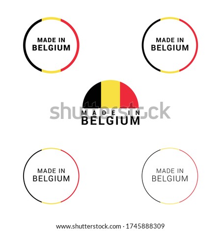 Made in Belgium vector badge.