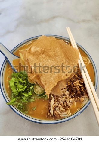 Similar – Image, Stock Photo Detail of Noodles Soup Preparation