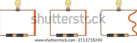 drawing of electrical circuit with the help of light bulb battery and cable