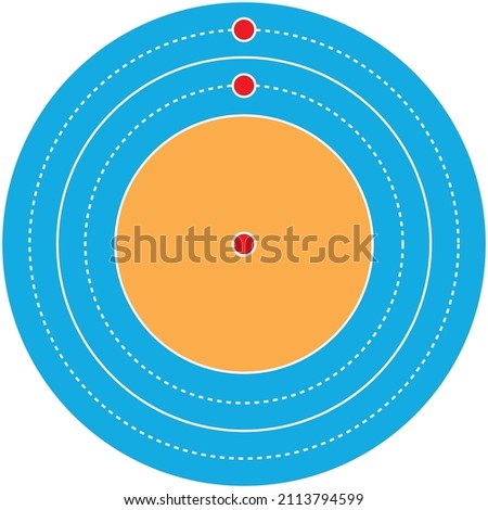 trying to find the lengths by looking at the running track formed by round circles in blue and brown