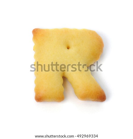 free photos letter r made of food isolated on white background