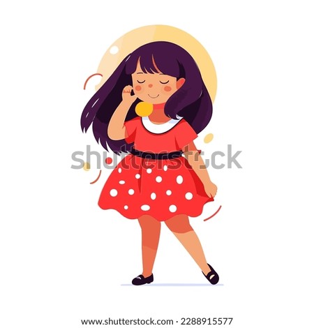 Similar – Image, Stock Photo Light red summer dress with floral pattern in the style of the fifties and sixties in the summer at the flea market at the Golden Oldies in Wettenberg Krofdorf-Gleiberg near Giessen in Hesse