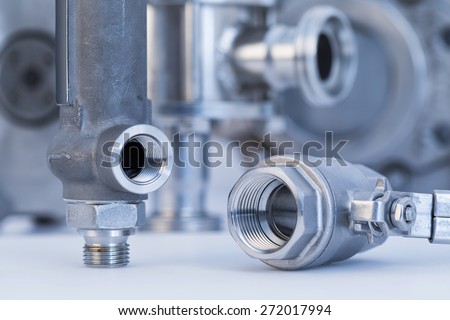 Fittings and ball valve with selective focus on thread fittings