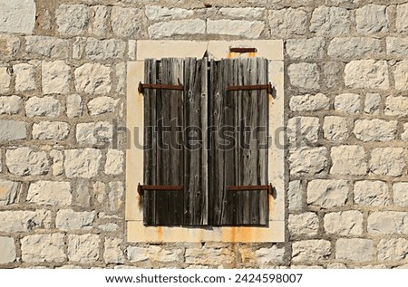 Similar – Image, Stock Photo Old, green shutters made of wood