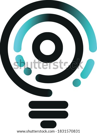 O Initial lightbulb logo concept vector. idea, solution, creative, innovative, inspiration icon