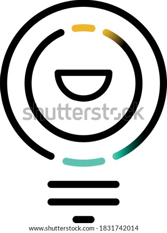 o Initial lightbulb logo concept vector. Tech, idea, solution, creative, innovative, inspiration icon