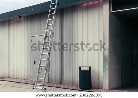 Similar – Image, Stock Photo metallic slide on the playgroundo on the street in Bilbao city Spain