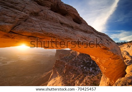 Right wing of Mesa Arch