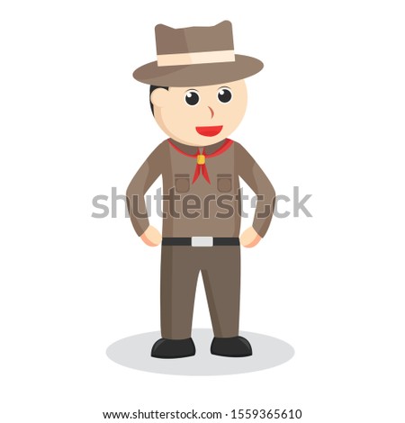 man scout pose design illustration