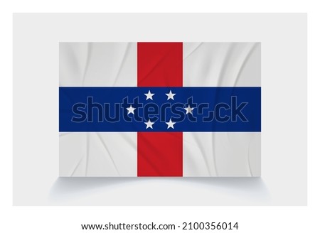 Stock Vector Flag of Netherlands Antilles - Proper Dimensions 2 : 3