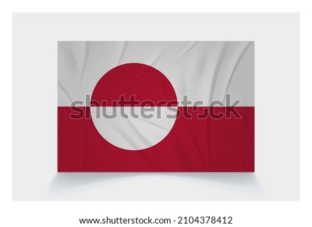 Stock Vector Flag of Greenland - Proper Dimensions 3 : 4