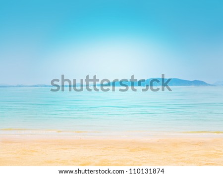 Sea summer abstract background. Beautiful tropical seascape. Sky and sea.
