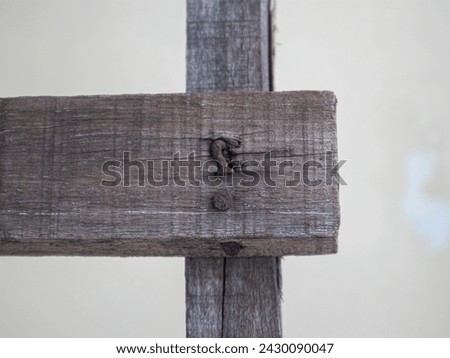 Similar – Image, Stock Photo rusty nails on the ground