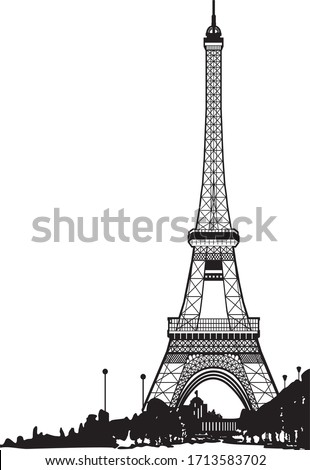 Eiffel tower. London. Paris. Buildings and streets of Paris
