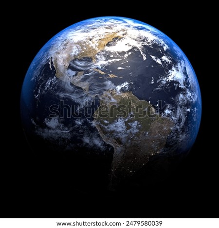 Similar – Image, Stock Photo cinematic View earth planet europe night Earth in space 3D rendering elements of this image furnished by NASA. Civilization. view from dark space 3d illustration.realistic earth surface and world map