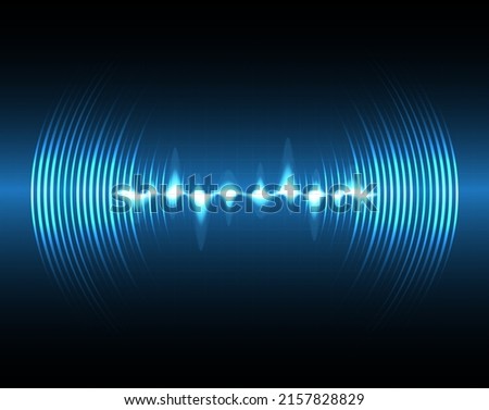 Sound waves oscillating dark light