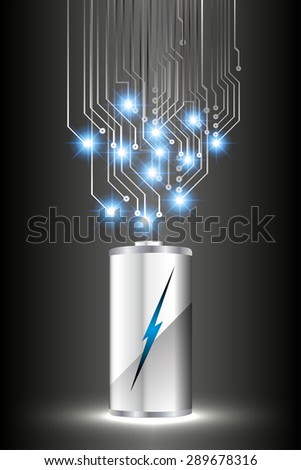 electric battery energy, vector illustration, dark black Light Abstract Technology background for computer graphic website internet. wave. silver. circuit. spark. bolt. thunderbolt. thunder