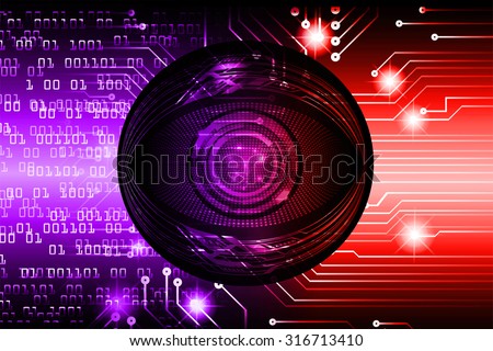Dark purple red color Light Abstract Technology background for computer graphic website internet and business. circuit. illustration. infographics. motion move blur.neon. pixel. Binary digit.  eye