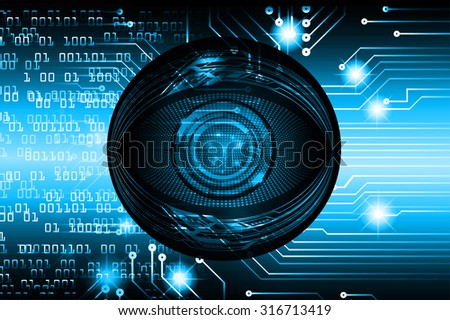 Dark blue color Light Abstract Technology background for computer graphic website internet and business. circuit. illustration. infographics. motion move blur.neon. pixel. Binary digit.  eye