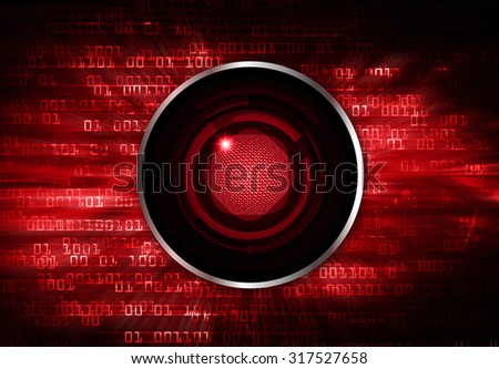 Dark red Light Abstract Technology background for computer graphic website internet business.circuit.illustration. infographics.motion move blur.neon.pixel. Binary digit. eye