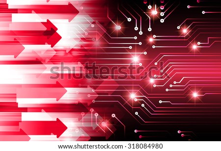 Dark red color Light Abstract Technology background for computer graphic website internet and business. circuit. illustration. infographics. motion move blur.neon. pixel. arrow