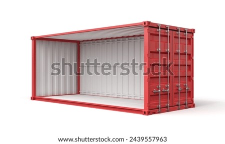 Similar – Image, Stock Photo Container in red and grey on top of each other