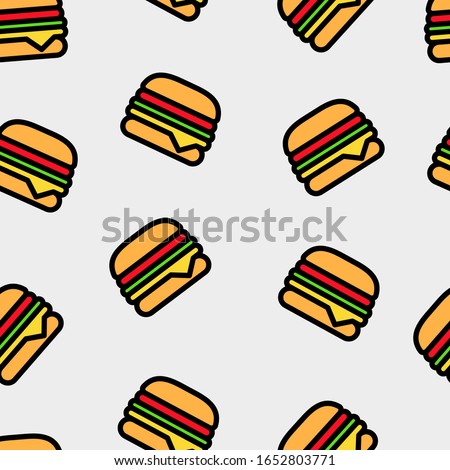 Seamless pattern of krabby patty or burger from spongebob squarepants cartoon 