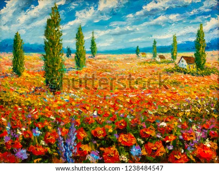 Flowers paintings monet painting claude impressionism paint landscape flower meadow oil
