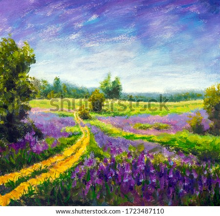 Flowers paintings monet painting claude impressionism paint landscape purple flower meadow oil fine art