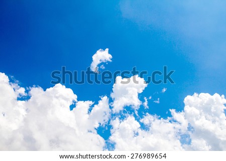 sky with clouds in clear weather and fresh day with space