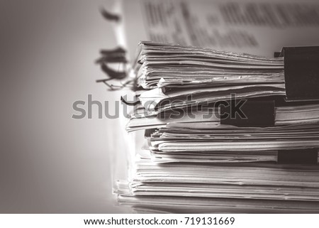 Extremely Close Up The Report Paper Stacking Of Office Working Document With Clip Folder Extremely Close Up The Report Paper Stacking Of Office Working Document With Clip Folder