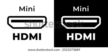 Understanding the mini HDMI connector on devices with contrasting backgrounds for clarity