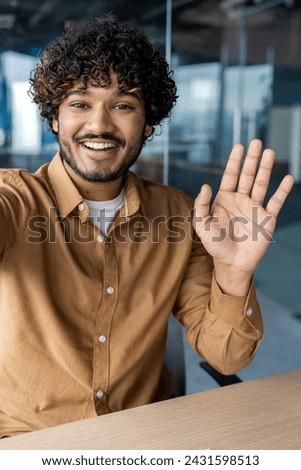 Similar – Image, Stock Photo Frontal portrait of an old woman smiling to camera using glasses and putting on a cap for the cold and winter.. Aging well and healthy concept, family grandmother image. Active third age concept