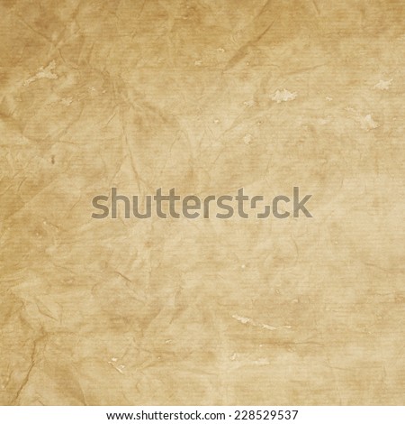 old kraft paper texture or background, square format