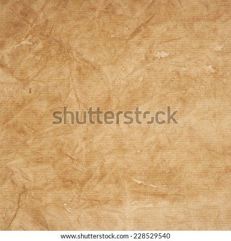 old kraft paper texture with creases, square format