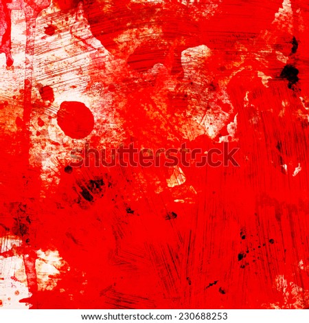 grunge red background with splashes, square format