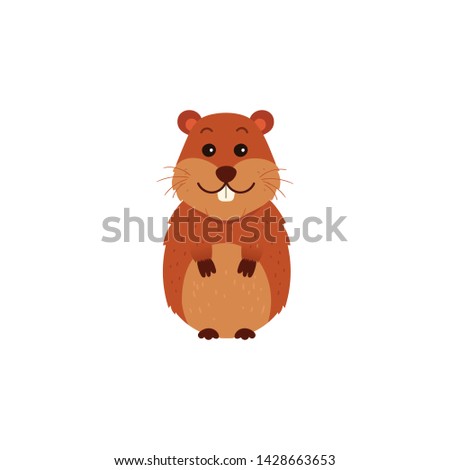gopher cute cartoon icon vector on a white background
